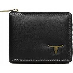Portfel męski skórzany Buffalo Wild RM-02Z-BAW 3. Czarne portfele męskie BUFFALO WILD, bez wzorów, ze skóry. Za 59,90 zł.