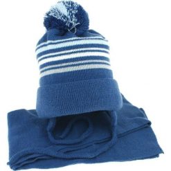 Czapka dziecięca z szalikiem CZ+S 018 B niebieska r. 46-50. Niebieskie czapeczki niemowlęce Proman. Za 45,25 zł.