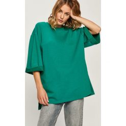 Answear Lab - Bluza bawełniana. Zielone bluzy damskie Answear Lab, uniwersalny, bez wzorów, z bawełny, bez rękawów, bez kaptura. Za 99,90 zł.