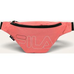 Fila - Nerka. Zielone nerki damskie Fila, w paski, z poliesteru, duże, z nadrukiem, bez dodatków. Za 99,90 zł.