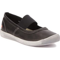 Półbuty SOFTINOS - Ionsof P900446009 Black. Czarne półbuty damskie skórzane marki Softinos, na płaskiej podeszwie. W wyprzedaży za 259,00 zł.