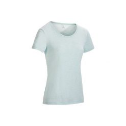 Koszulka Gym 500. Zielone bluzki sportowe damskie marki DOMYOS, xl, z bawełny. W wyprzedaży za 14,99 zł.