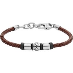 Fossil - Bransoletka. Pomarańczowe bransoletki męskie Fossil, ze stali. W wyprzedaży za 179,90 zł.