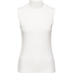 Top z golfem bonprix biel wełny. Białe topy damskie marki bonprix, z wełny, z golfem. Za 34,99 zł.
