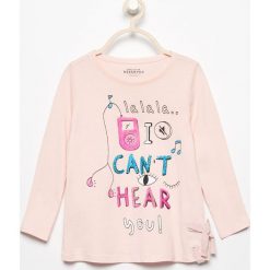 T-shirty damskie: T-shirt z cekinami – Pomarańczo