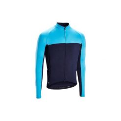 Koszulka UVPROTECT długi rękaw na rower szosowy RC100 męska. Czerwone koszulki męskie TRIBAN, xl, bez wzorów, z elastanu, bez kołnierzyka, z długim rękawem, długie, rowerowe. Za 99,99 zł.