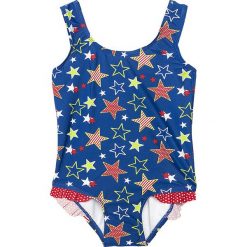 Playshoes - Strój kąpielowy dziecięcy 92-122cm. Niebieskie stroje kąpielowe dziewczęce Playshoes, bez wzorów, z elastanu. W wyprzedaży za 59,90 zł.