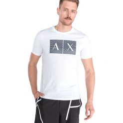 Armani Exchange Koszulka Biały. Białe podkoszulki męskie m, z bawełny. Za 223,95 zł.
