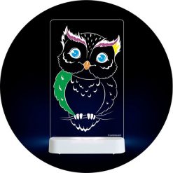 Koszule nocne i halki: Lampka nocna LED „ColorMe Sowa” – wys. 22 cm