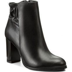 Botki KOTYL - 9707 Czarny Lico. Czarne buty zimowe damskie marki Kotyl, ze skóry, na obcasie. W wyprzedaży za 299,00 zł.