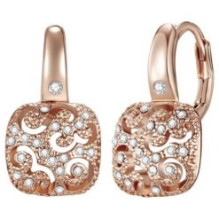 Kolczyki damskie: Pozłacane kolczyki z kryształkami Swarovski