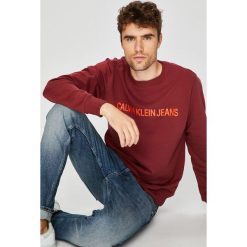 Calvin Klein Jeans - Bluza. Czerwone bluzy męskie marki Calvin Klein Jeans, m, z nadrukiem, z bawełny, bez kaptura. Za 359,90 zł.