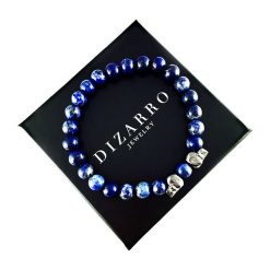 Bransoletka Męska BLUE LAPIS. Niebieskie bransoletki męskie DIZARRO, z kryształem, złote. Za 189,00 zł.