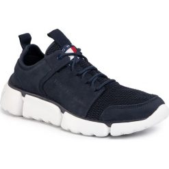 Sneakersy TOMMY JEANS - Chunky Lace Up Shoe EM0EM00424 Twilight Navy C87. Niebieskie sneakersy męskie Tommy Jeans, bez wzorów, z jeansu, bez zapięcia. W wyprzedaży za 379,00 zł.