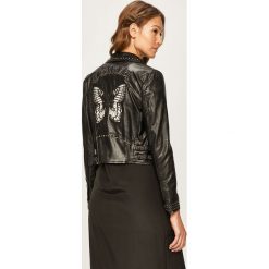 Twinset - Ramoneska. Czarne kurtki damskie Twinset, s, z aplikacjami, z bawełny, krótkie. W wyprzedaży za 859,90 zł.