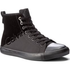 Trampki CALVIN KLEIN JEANS - Ajax S0495 Black/Black. Czarne trampki męskie marki Calvin Klein Jeans, z jeansu, za kostkę, na sznurówki. W wyprzedaży za 299,00 zł.