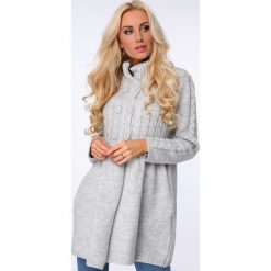 Sweter zapinany na guziki jasnoszary MISC005. Szare kardigany damskie Fasardi. Za 149,00 zł.