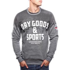 Bluza męska z nadrukiem grafitowa Recea. Szare bluzy męskie Recea, xl, z nadrukiem, z bawełny, z kapturem, bez rękawów, bez kaptura. Za 52,80 zł.