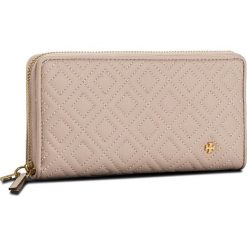 Portfele damskie: Duży Portfel Damski TORY BURCH – Fleming Zip Continental Wallet 46542 Shell Pink 652