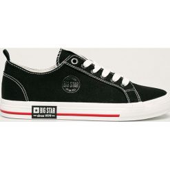 Big Star - Tenisówki. Czarne trampki męskie BIG STAR, bez wzorów, z gumy, retro, na sznurówki. Za 129,90 zł.