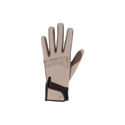 Rękawiczki jeździeckie Kipwarm. Brązowe rękawiczki damskie FOUGANZA, z elastanu. Za 49,99 zł.
