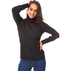 Sweter w kolorze czarnym. Czarne swetry damskie L'étoile du cachemire, bez wzorów, z kaszmiru, klasyczne, bez rękawów, bez kaptura. W wyprzedaży za 99,95 zł.