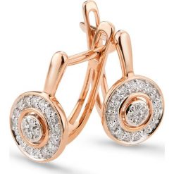 Kolczyki damskie: PROMOCJA Złote Kolczyki - złoto różowe 585, Brylant 0,15ct