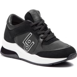 Sneakersy LIU JO - Karlie 12 B19007 TX031 Black 22222. Czarne półbuty damskie Liu Jo, z zamszu. Za 649,00 zł.