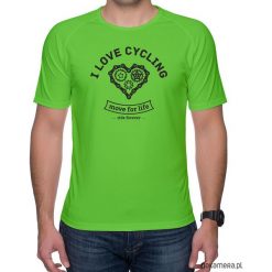 Koszulka sportowa. I love cycling. Zielone koszulki męskie Pakamera, m, bez wzorów, bez kołnierzyka, bez rękawów. Za 75,00 zł.