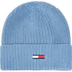 Czapka TOMMY JEANS - Tjm Basic Flag Rib Beanie AM0AM05191 CZD. Niebieskie czapki męskie Tommy Jeans, na zimę, bez wzorów, z bawełny. Za 139,00 zł.