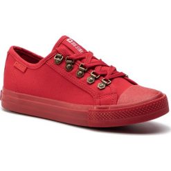 Trampki BIG STAR - DD274809 Red. Czerwone półbuty damskie BIG STAR, bez wzorów, z gumy, bez zapięcia. Za 109,00 zł.