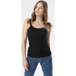 Czarny Top Aqealy. Czarne bluzki damskie Born2be, s, bez wzorów, bez kołnierzyka. W wyprzedaży za 24,99 zł.