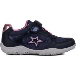 Sneakersy "Adalyn" w kolorze granatowym. Niebieskie trampki dziewczęce geox kids, bez wzorów, bez zapięcia. W wyprzedaży za 134,95 zł.