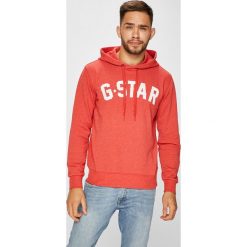 G-Star Raw - Bluza. Czerwone bluzy męskie G-Star RAW, m, z nadrukiem, z elastanu, retro, z kapturem, bez rękawów, z kapturem. W wyprzedaży za 269,90 zł.