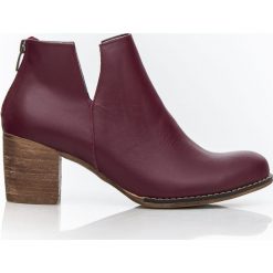 Botki do kostki - skóra naturalna - model 501 - kolor bordowy. Czerwone botki damskie Zapato, na lato, z jeansu, klasyczne, przed kostkę, bez obcasa, na obcasie, bez zapięcia. Za 399,00 zł.
