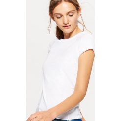 T-shirty damskie: Gładka koszulka basic - Biały