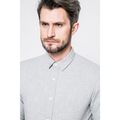 Selected - Koszula. Szare koszule męskie na spinki marki Selected, l, z bawełny, z klasycznym kołnierzykiem, z długim rękawem. W wyprzedaży za 119,90 zł.