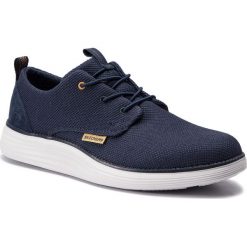 Półbuty SKECHERS - Menic 65900/NVY Navy. Niebieskie półbuty męskie Skechers, na co dzień, bez wzorów, z tworzywa sztucznego, eleganckie, bez zapięcia. Za 299,99 zł.