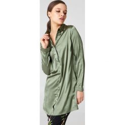 Sukienki hiszpanki: Boohoo Satynowa sukienka – Green