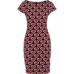 Love Moschino Sukienka z dżerseju black. Czarne sukienki z falbanami marki Love Moschino, z bawełny. W wyprzedaży za 479,20 zł.