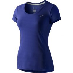 Bluzki asymetryczne: koszulka do biegania damska NIKE DRI-FIT CONTOUR SHORT SLEEVE / 644694-455 – NIKE DRI-FIT CONTOUR SHORT SLEEE