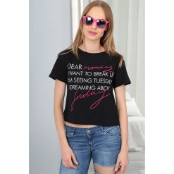 T-shirt Czarny BB20098. Czarne t-shirty damskie Fasardi, l. Za 19,00 zł.