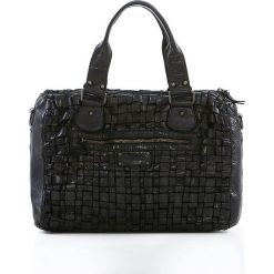 Torebki klasyczne damskie: Skórzana torebka w kolorze czarnym – 36 x 26 x 17 cm