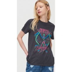 Koszulka Disney - Szary. Szare koszulki damskie Cropp, s, z motywem z bajki, bez kołnierzyka, bez rękawów. Za 49,99 zł.