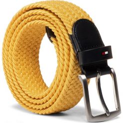 Pasek Męski TOMMY HILFIGER - Denton Elastic 3.5 AM0AM05883 ZEK. Żółte paski męskie TOMMY HILFIGER, w paski, ze skóry. Za 229,00 zł.