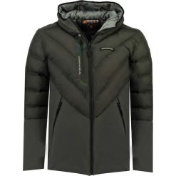 Kurtka przejściowa "Beihong" w kolorze szarym. Szare płaszcze męskie Geographical Norway Men, xl, bez wzorów, bez kaptura. W wyprzedaży za 279,95 zł.
