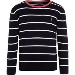 Polo Ralph Lauren STRIPE Sweter hunter navy. Niebieskie swetry chłopięce marki Polo Ralph Lauren, z bawełny, polo. Za 299,00 zł.