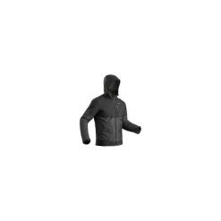 Kurtka turystyczna SH100 X-Warm męska. Szare kurtki męskie QUECHUA, na zimę, s, bez wzorów, z poliesteru, bez kaptura. Za 149,99 zł.
