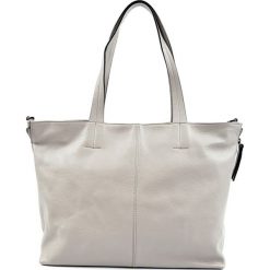 Torebki klasyczne damskie: Skórzane torebka w kolorze szarym – (S)46 x (W)28 x (G)11 cm