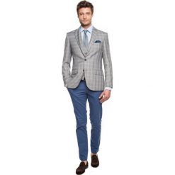 Marynarki męskie: marynarka morlo szary slim fit